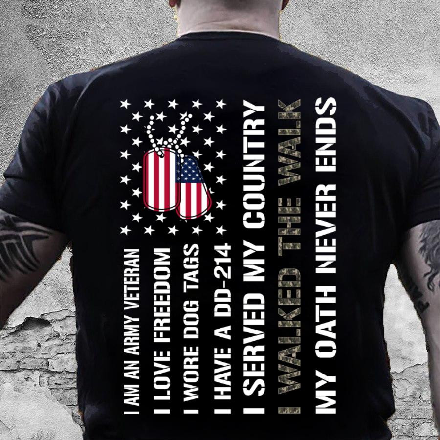 Veteran Shirt, Army Veteran Shirts, I Am An Army Veteran, I Walked The Walk T-Shirt KM2905