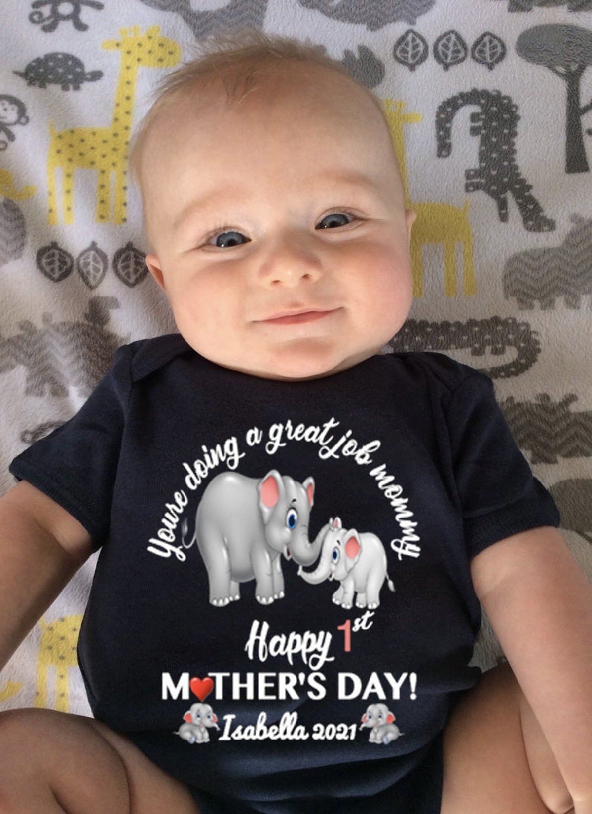 First Mother's Day Custom Onesie, Happy 1st Mother's Day Onesies