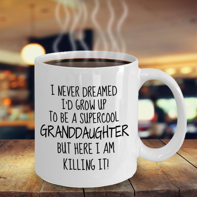 Personalized Mug, Thanks For Being My Granddaughter, Gift For Granddaughter Mug