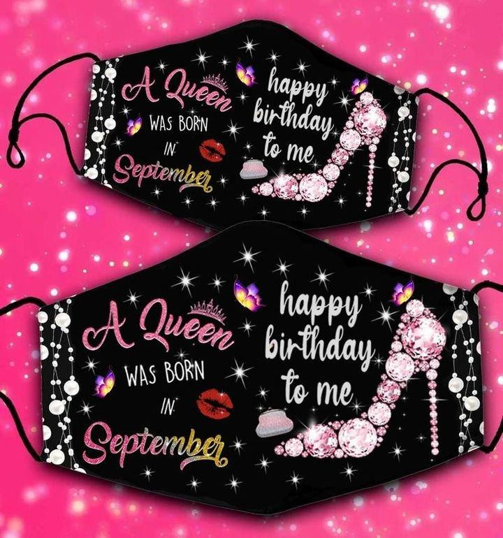 September Girl Mask, Gift For Birthday, Gift For September Girl, A Queen Was Born In September, September Queen Face Mask
