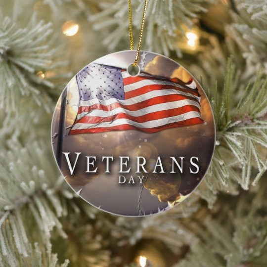 Veteran Ornament, Veterans Day Gift Circle Ornament (2 sided)