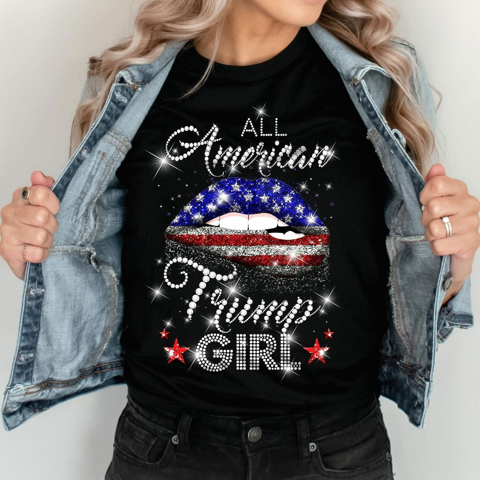 Trump Shirt, All American Trump Girl Ladies T-Shirt