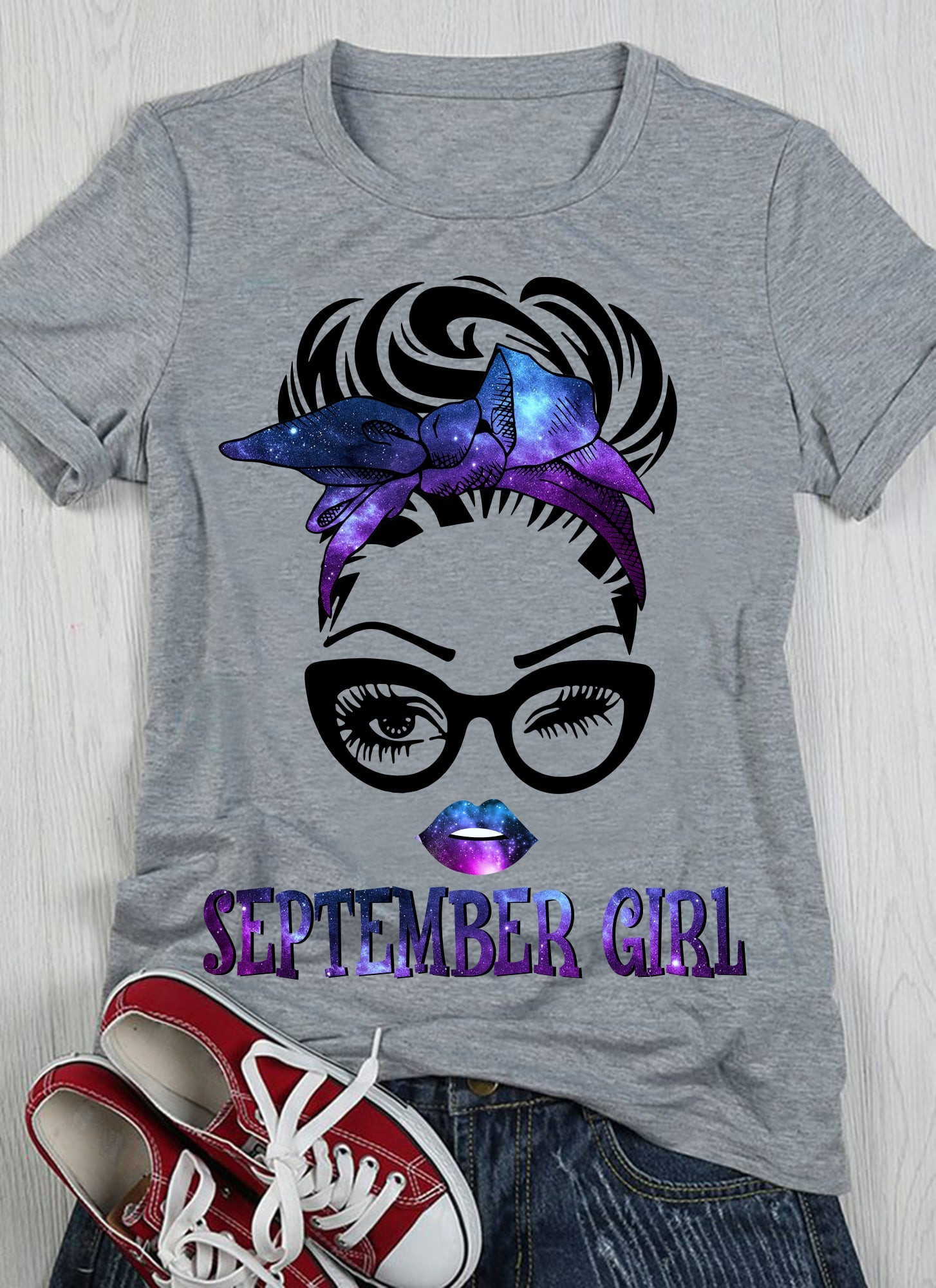 September Birthday Shirt, Birthday Girl Shirt, Birthday Shirts For Women, September Girl Galaxy T-Shirt