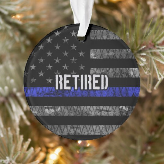 Veteran Ornament, Gift For Veteran, Retired Circle Ornament (2 sided)