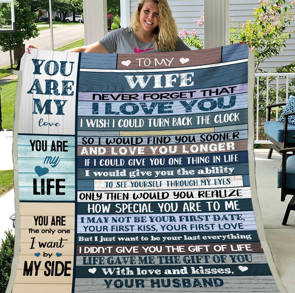 To My Future Wife Beach FLEECE Blanket I Love You The Most