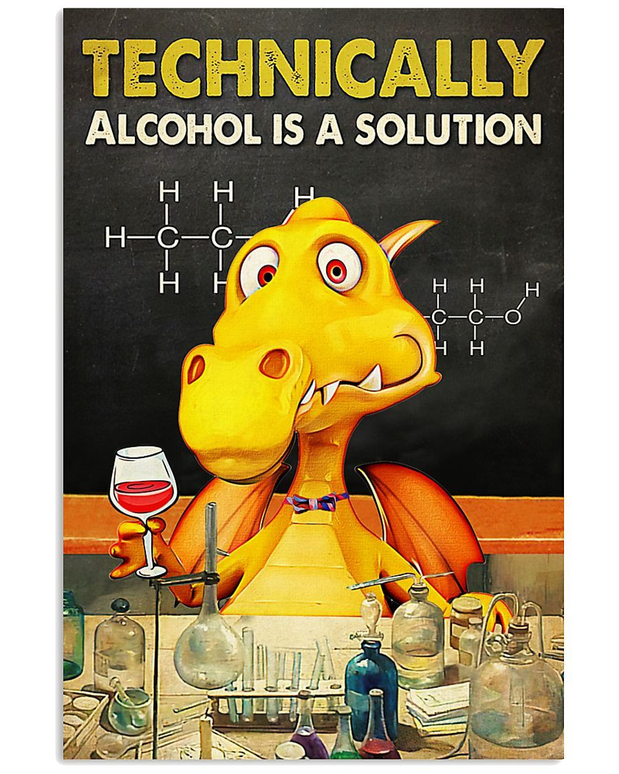 Wine Canvas Technically Alcohol Is A Solution Matte Canvas - ATMTEE