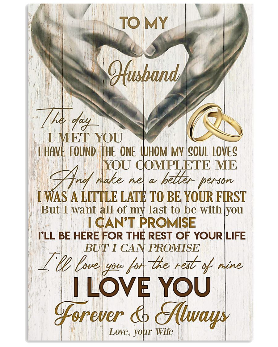 To My Husband, I'll Love You For The Rest Of Nine I Love You Forever & Always Matte Canvas - ATMTEE