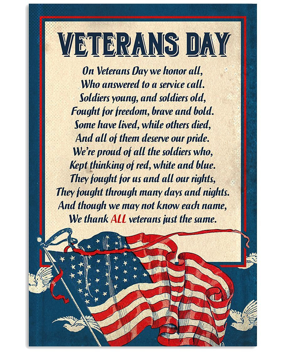 Veterans Day, On Veterans Day We Honor All, Who Answered To A Sevice Call, Gift For Veteran, Veterans Day Matte Canvas - ATMTEE