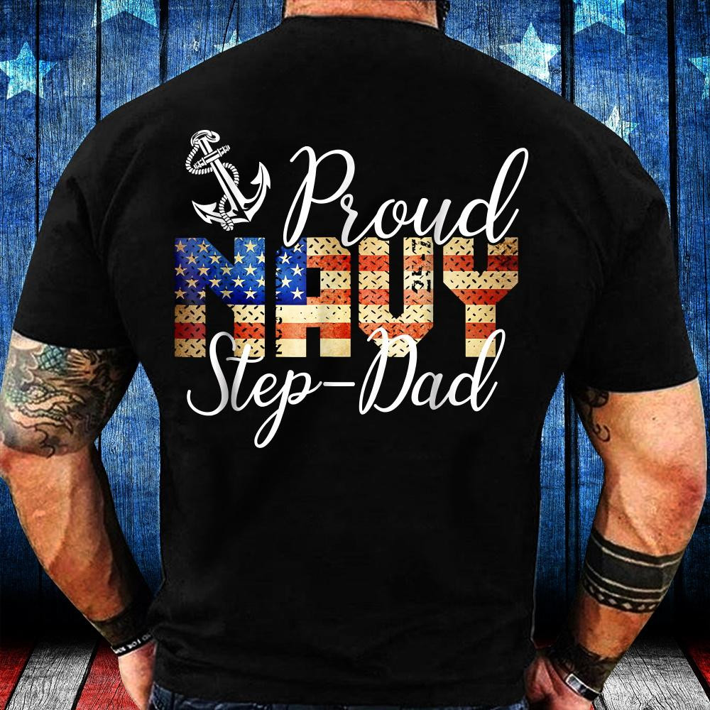 Proud Step-Dad Shirts Army Veterans Day T-Shirt - ATMTEE