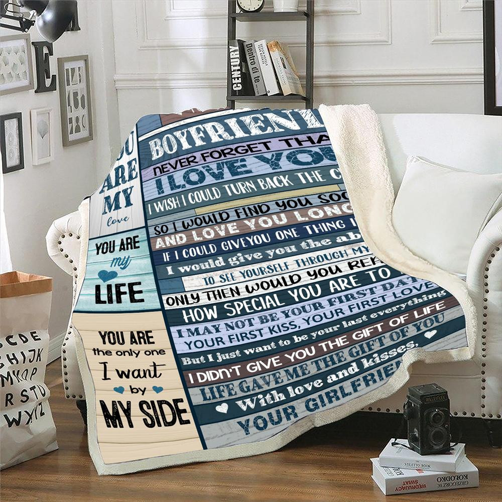 To My Boyfriend Never Forget I Love You I Wish I Could Turn Back The Clock Fleece Blanket - ATMTEE