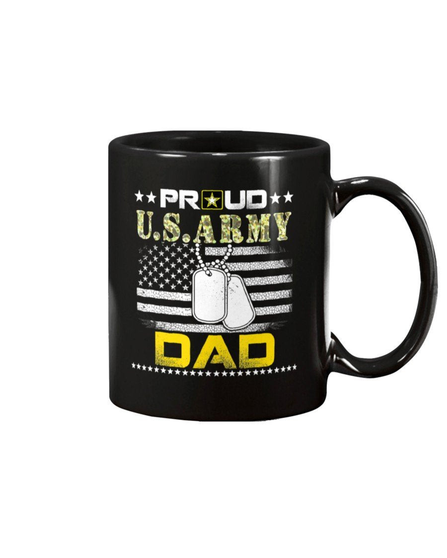 Vintage Proud Dad U.S.Army Veteran Flag Gift Mug - ATMTEE