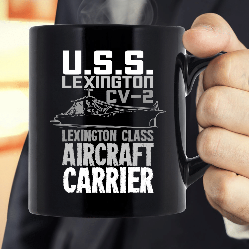 USS Lexington CV-2 Aircraft Carrier Gift For A Veteran Mug - ATMTEE
