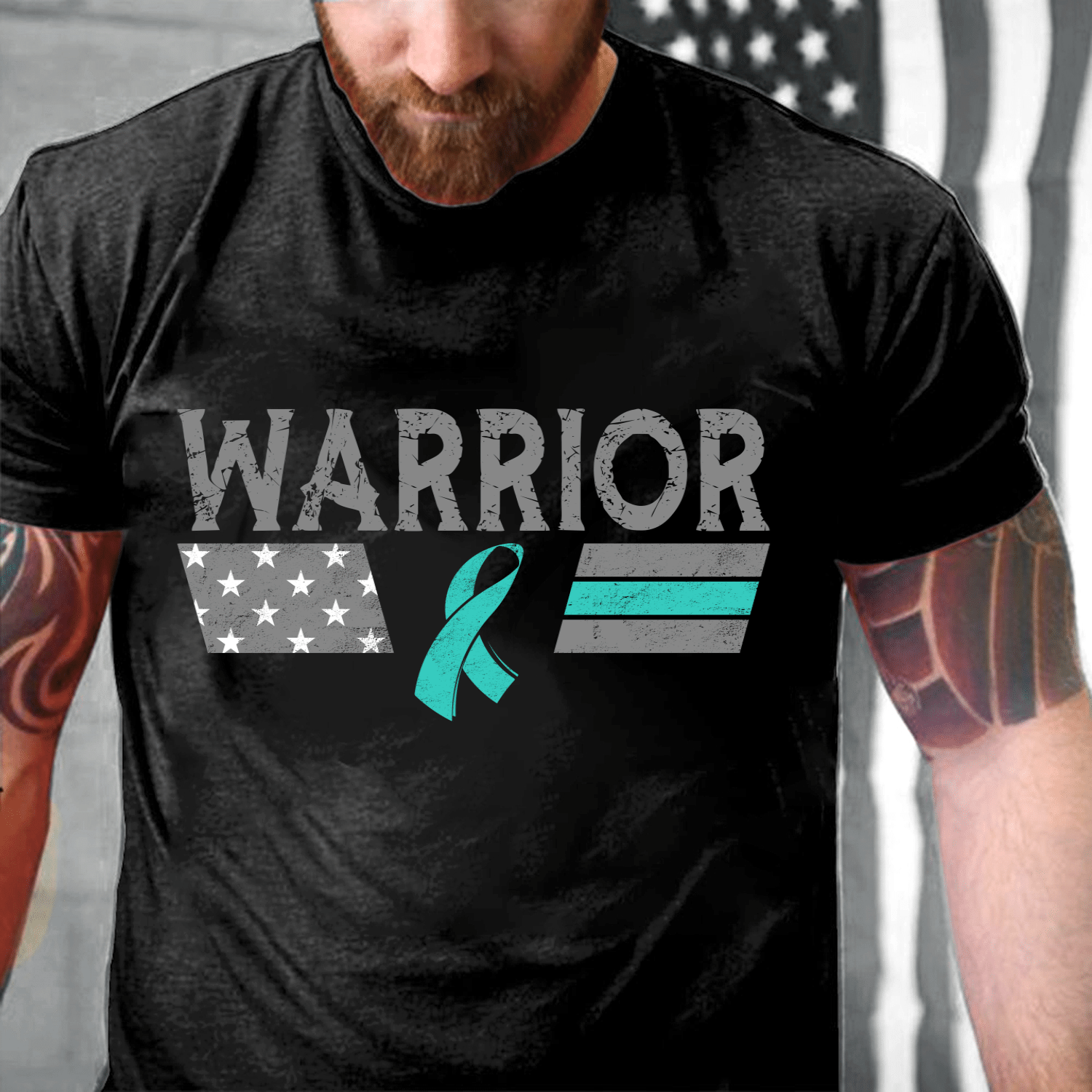 PTSD Awareness Shirt Warrior Logo T-Shirt - ATMTEE