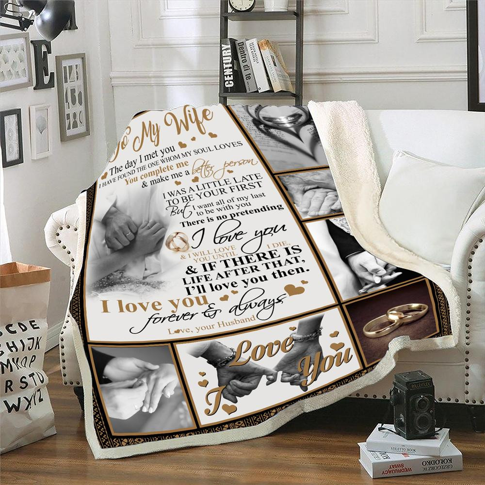 Personalized To My Wife The Day I Met You I Have Found The One Whom My Soul Loves Fleece Blanket - ATMTEE