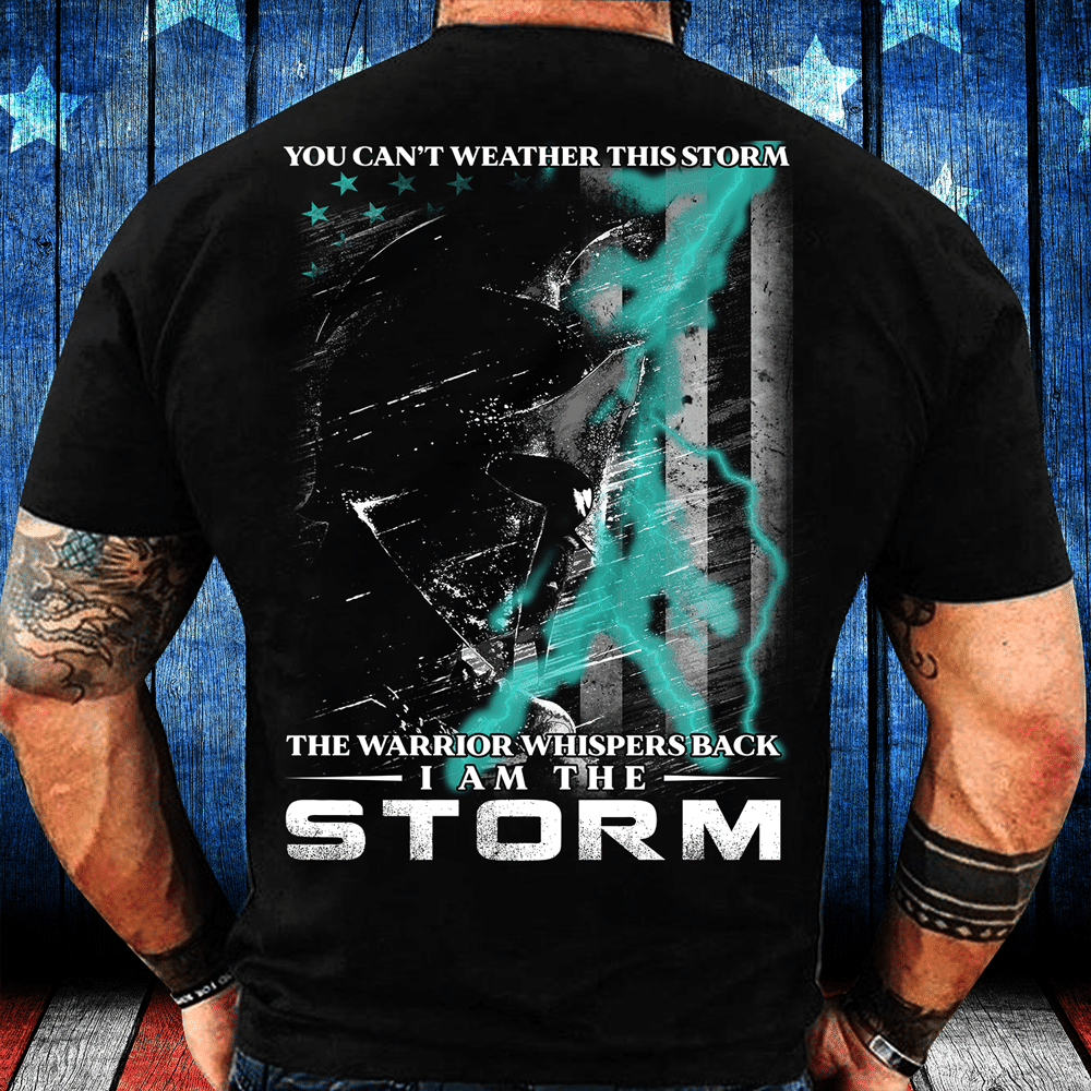 PTSD Awareness Shirt The Warrior Whispers Back I Am The Storm T-Shirt - ATMTEE