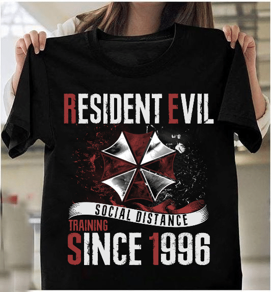 Resident Evil Social Distance Training Since 1996 T-Shirt - ATMTEE