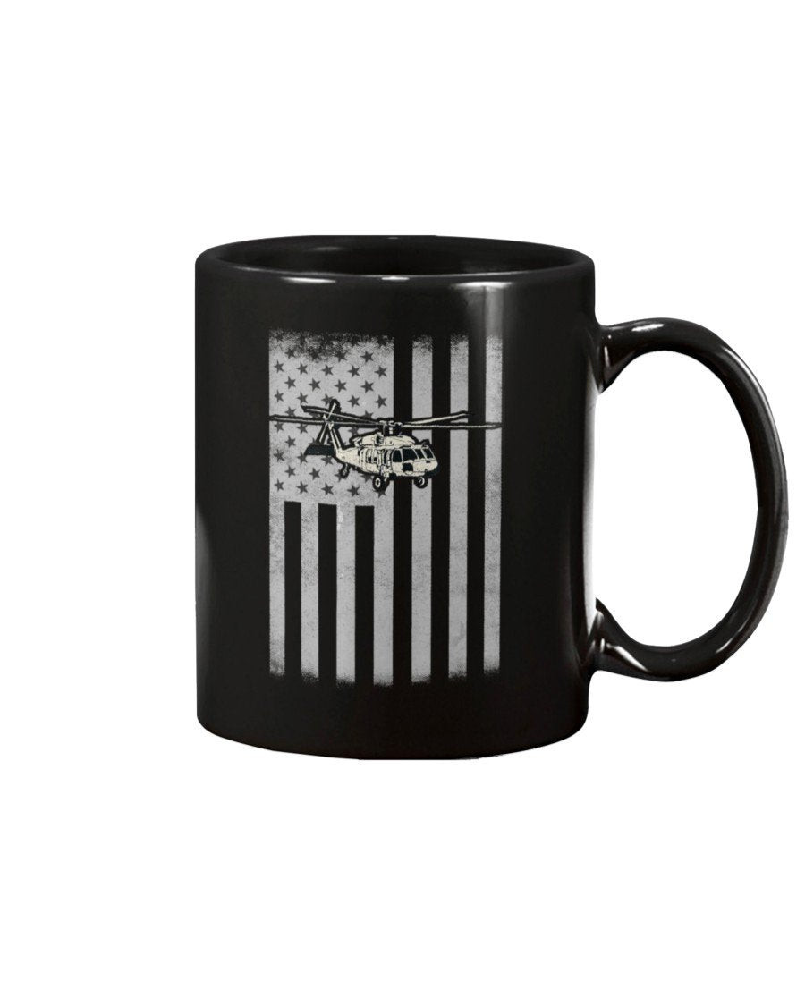 USA Flag Mug Helicopter Veterans Mug - ATMTEE