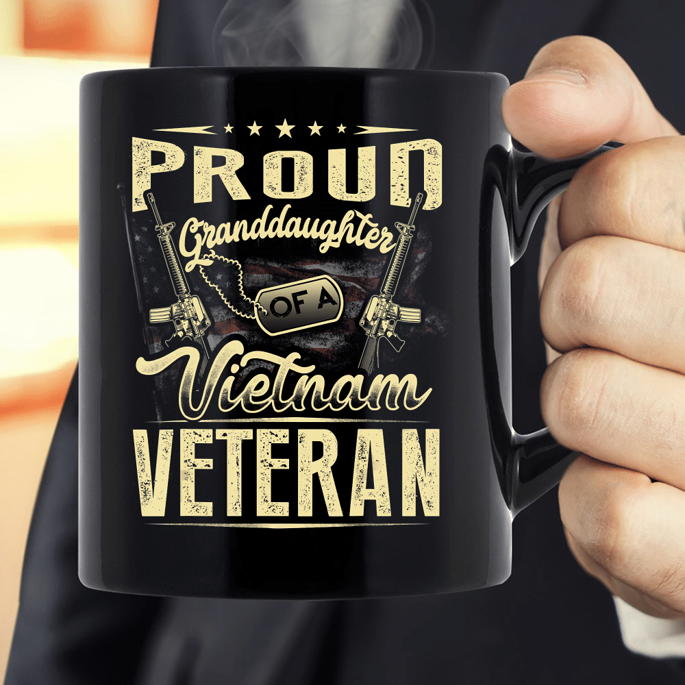 Proud Granddaughter Of A Vietnam Veteran Grandpa Mug - ATMTEE