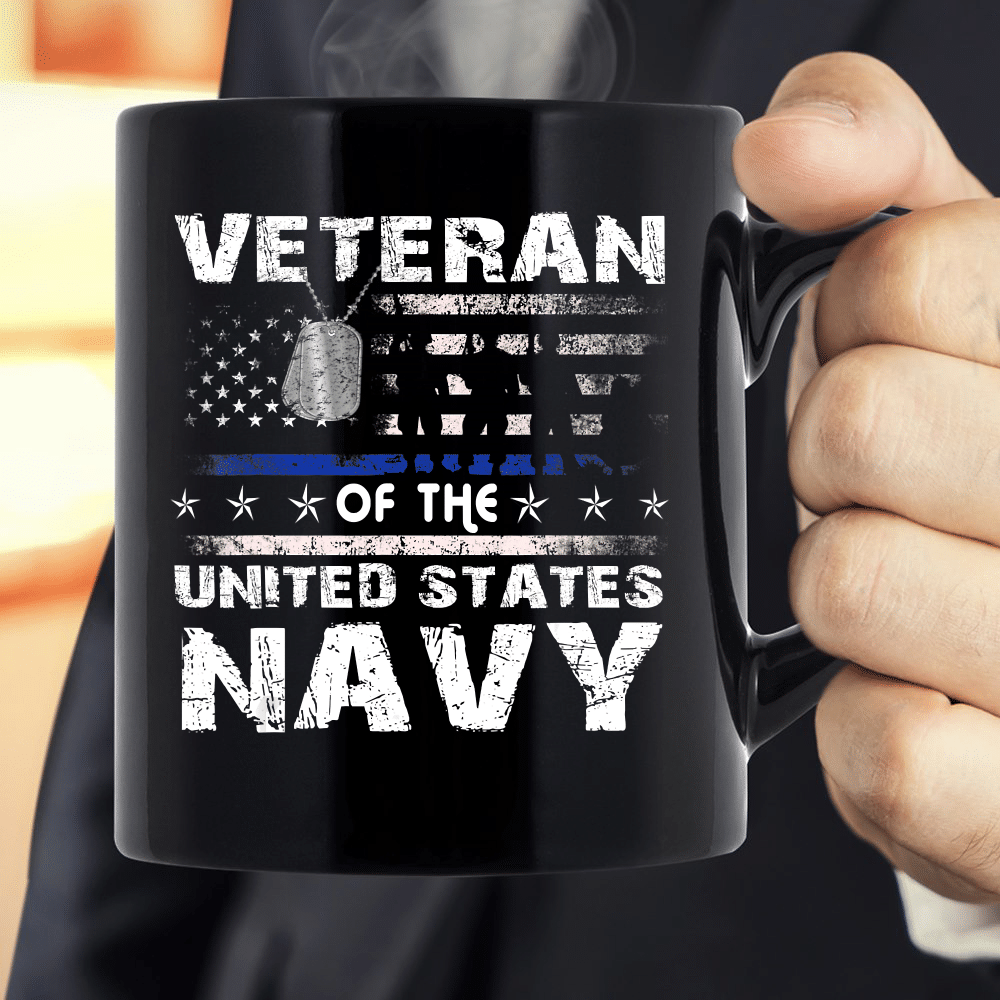 US Navy Veteran Gift Veterans Day American Flag Mug - ATMTEE