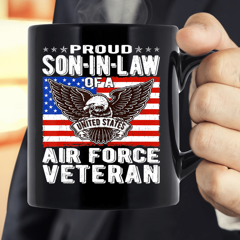 Proud Son In Law Of US Air Force Veteran Patriotic Military Mug - ATMTEE