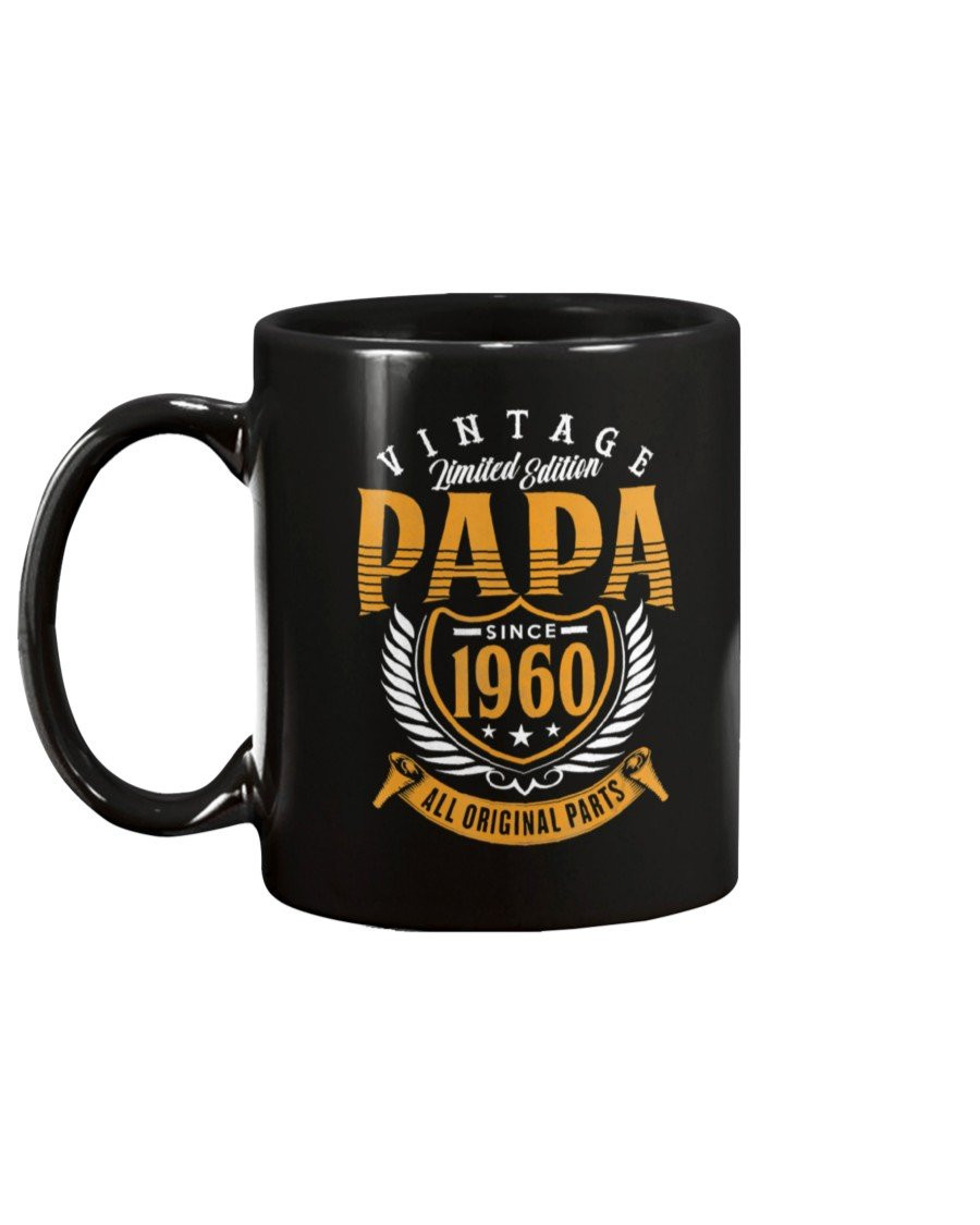 Vintage 60th Birthday Papa Gift Since 1960 Dad Mug - ATMTEE