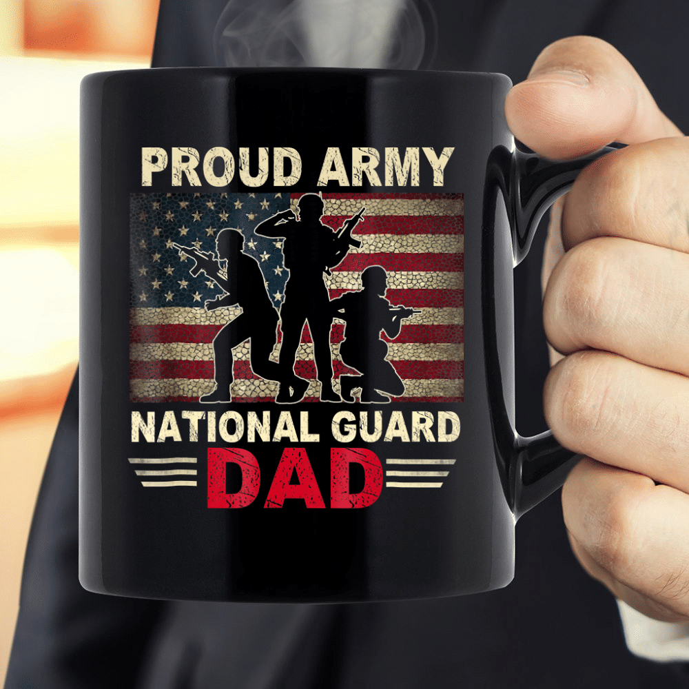 Proud Army National Guard Dad Mug - ATMTEE
