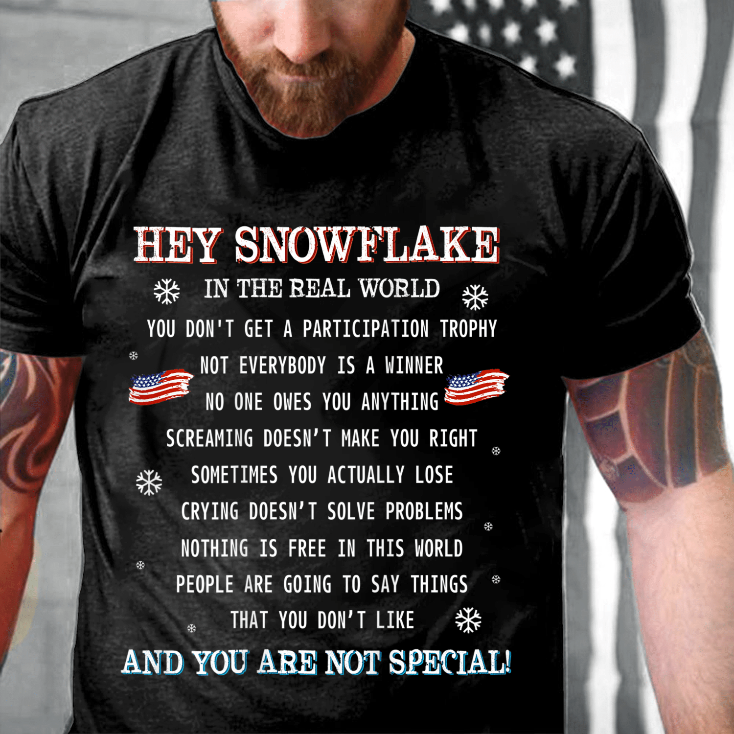 Veterans Shirt Hey Snowflake The Real World Veteran T-Shirt - ATMTEE