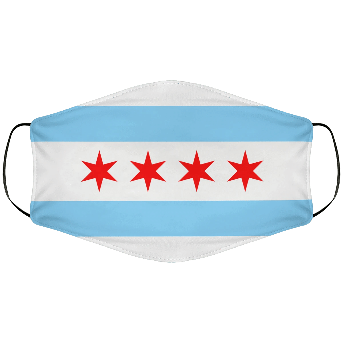 Chicago Flag Polyblend Cloth Mask - ATMTEE
