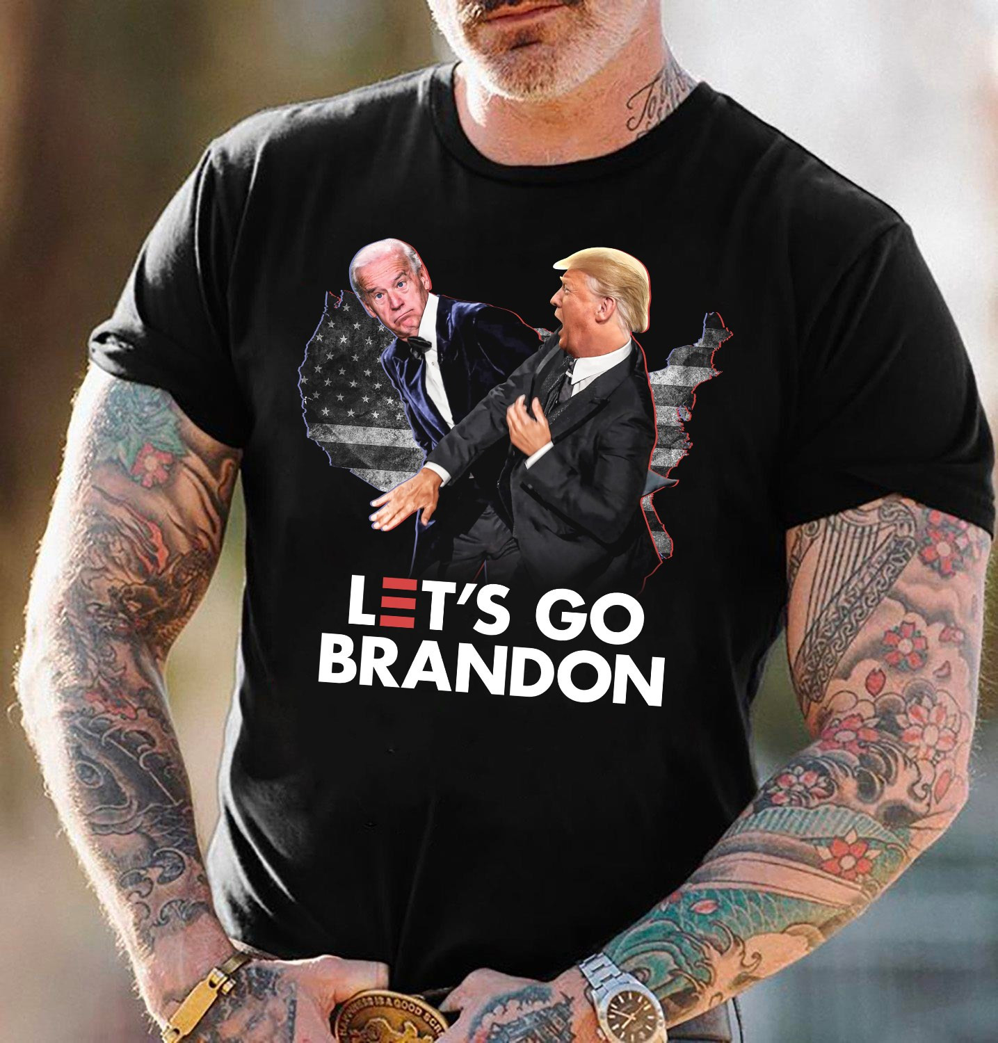 Trump Shirt, Let's Go Brandon Slap T-Shirt KM0704