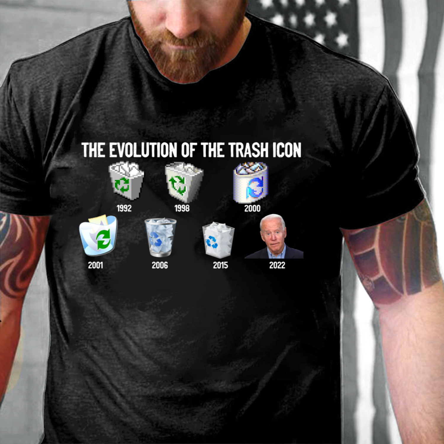 The Evolution Of The Trash Icon T-Shirt KM1604