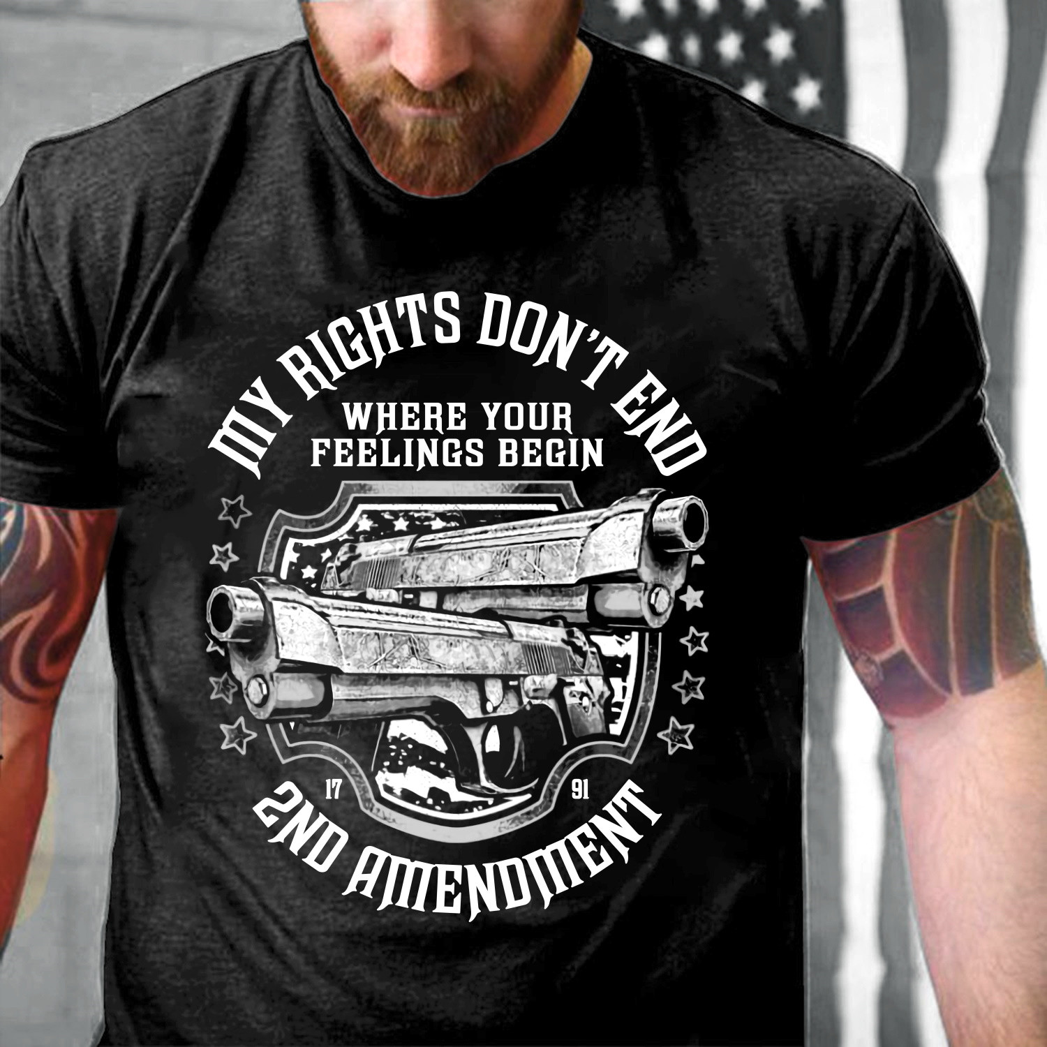 My Rights Don't End Where Your Feelings Begin 2nd Amendment T-Shirt KM1404