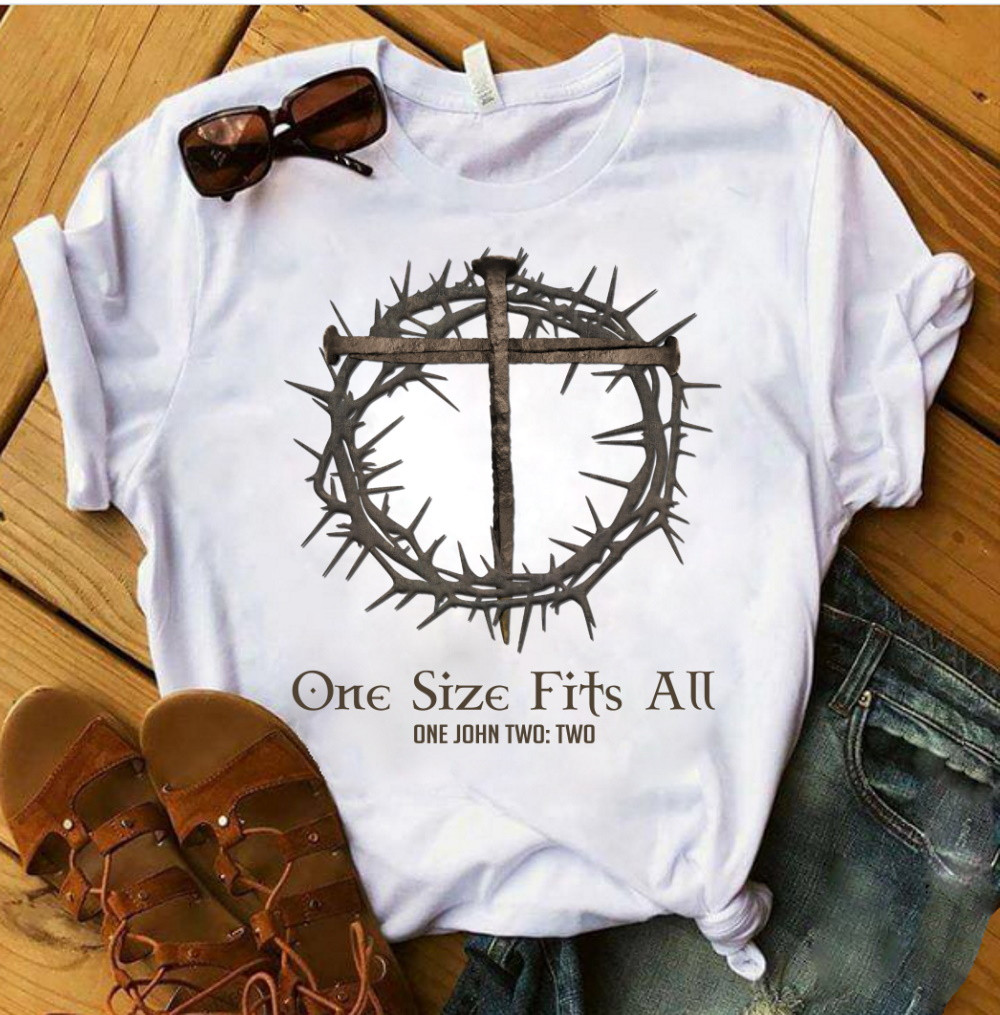 Christian Shirt, One Size Fits All Jesus T-Shirt KM2104