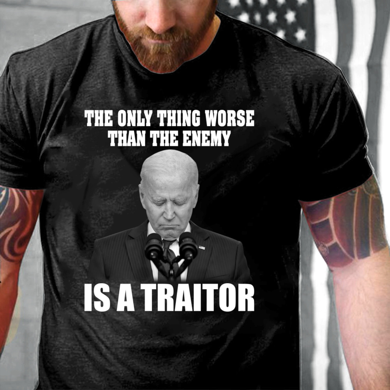 Anti Biden Shirt, The Only Thing Worse Than The Enemy Is A Traitor T-Shirt KM1304