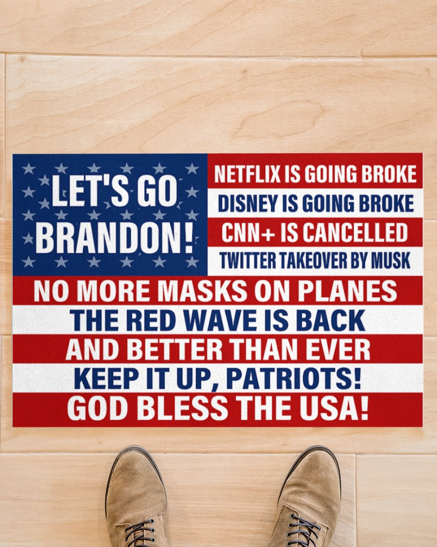 Let's Go Brandon, Keep It Up, Patriots God Bless The USA Doormat