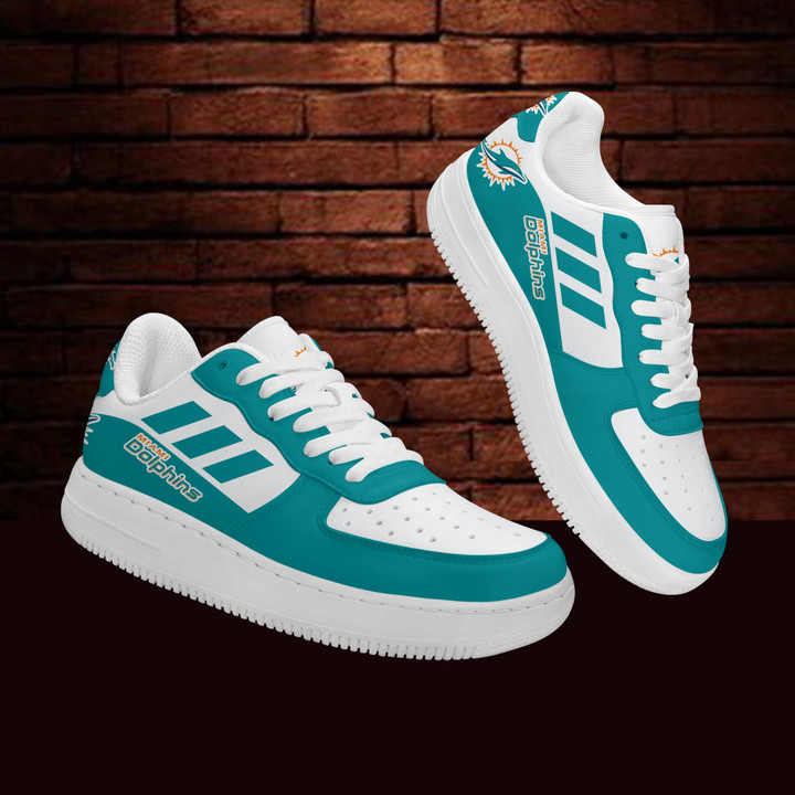 Miami Dolphins Air Force 1 AF1 Sneaker Shoes