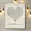 Counting Crows Accidentally In Love Script Heart Song Lyric Art Print - Canvas Print Wall Art Home Decor