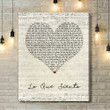 Cuco Lo Que Siento Script Heart Song Lyric Art Print - Canvas Print Wall Art Home Decor