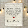 Little Ann Deep Shadows Script Heart Song Lyric Art Print - Canvas Print Wall Art Home Decor
