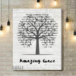 Alan Jackson Amazing Grace Music Script Tree Song Lyric Art Print - Canvas Print Wall Art Home Decor