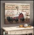 Housewarming Gifts Farmhouse Decor Thank God - Cows And Barn Canvas Print Wall Art Home Decor