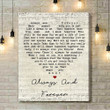Always And Forever Luther Vandross Script Heart Song Lyric Art Print - Canvas Print Wall Art Home Decor