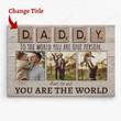 Personalized Photo And Name Father's Day Gifts Daddy - Customized Canvas Print Wall Art Home Decor