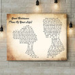 Green Day Good Riddance (Time Of Your Life) Man Lady Couple Song Lyric Art Print - Canvas Print Wall Art Home Decor
