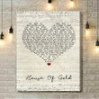 Twenty One Pilots House Of Gold Script Heart Song Lyric Art Print - Canvas Print Wall Art Home Decor