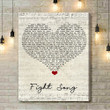 Rachel Platten Fight Song Script Heart Song Lyric Quote Music Art Print - Canvas Print Wall Art Home Decor