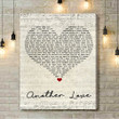 Tom Odell Another Love Script Heart Song Lyric Art Print - Canvas Print Wall Art Home Decor