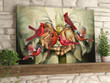 Housewarming Gifts Christian Decor Cardinal In God's Hands - Canvas Print Wall Art Home Decor