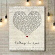 McFly Falling In Love Script Heart Song Lyric Art Print - Canvas Print Wall Art Home Decor