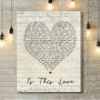 Is This Love Bob Marley Script Heart Song Lyric Art Print - Canvas Print Wall Art Home Decor