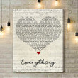 Mary J Blige Everything Script Heart Song Lyric Music Art Print - Canvas Print Wall Art Home Decor